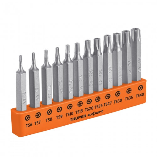 Juego de 12 puntas torx combinadas c/seguro largo 2', Expert 101675 P12-2TS