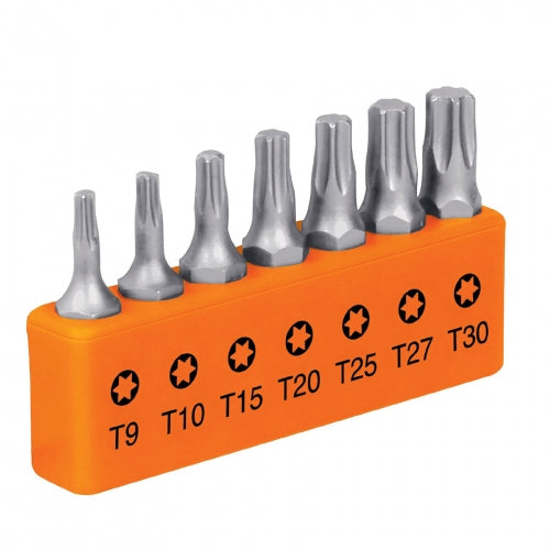 Juego de 7 puntas torx combinadas largo 1', Truper Expert 17795 P7-15T