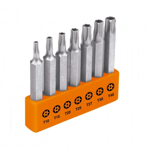 Juego de 7 puntas torx combinadas c/seguro largo 2', Expert 17813 P7-20TS