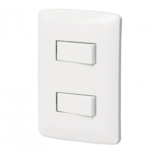 Placa armada 1 interruptor 1 escalera,blanco, línea Italiana 46462 PA-APDO-EIB