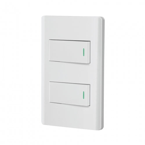 Placa armada blanca 1 interruptor y 1 de 3 vías 1 mód, Lisbo 47955 PA-APDO1-ELB