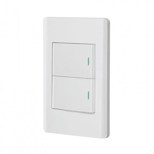 Placa armada blanca 1 interruptor y 1 de 3vías 1.5mód, Lisbo 47961 PA-APDO15-ELB