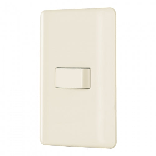 Placa armada 1 interruptor sencillo, marfil, Volteck 26642 PA-APSE-BI
