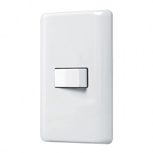 Placa armada con 1 interruptor de 3 vías, Volteck Basic 25084 PA-APSE-EB