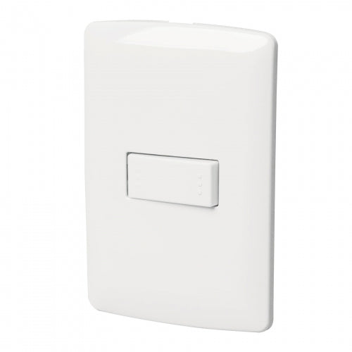 Placa armada 1 interruptor escalera, blanco, línea Italiana 46460 PA-APSE-EIB