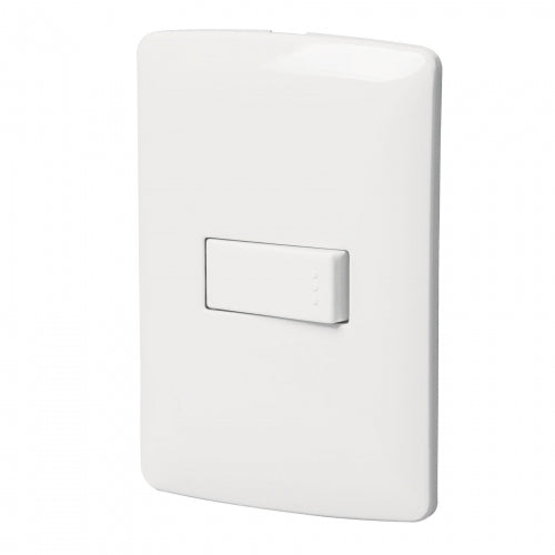 Placa armada 1 interruptor sencillo, blanco, línea Italiana 46459 PA-APSE-IB