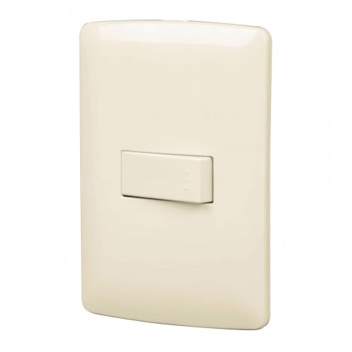 Placa armada 1 interruptor sencillo, marfil, línea Italiana 48660 PA-APSE-I