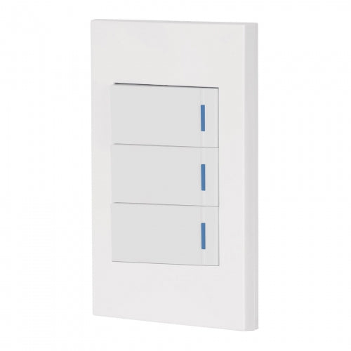 Placa armada 3 interruptores, 1 módulo, Española, blanco 45599 PA-APTR-EB