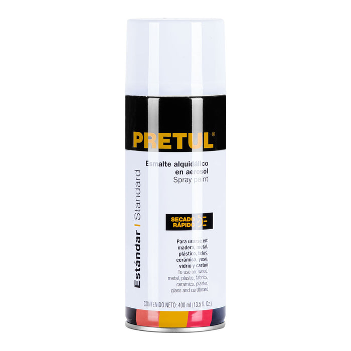 Pintura en aerosol, blanco brillante, 400ml, Pretul 27171 PA-BB-P