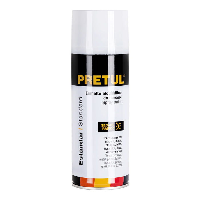 Pintura en aerosol, blanco mate, 400 ml, Pretul 27175 PA-BM-P