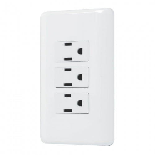 Placa armada con 3 contactos, Volteck Basic 25082 PA-COTR-B