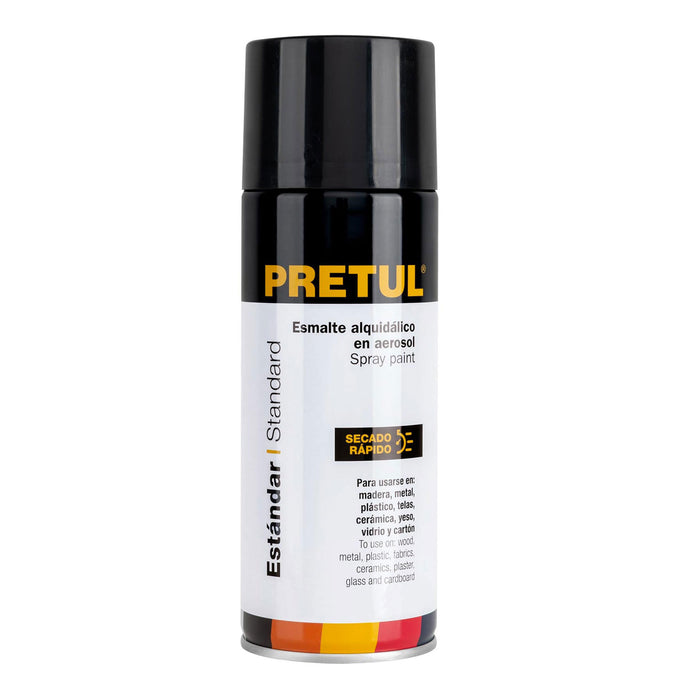 Pintura en aerosol,negro brillante, 400ml, Pretul 27170 PA-NB-P