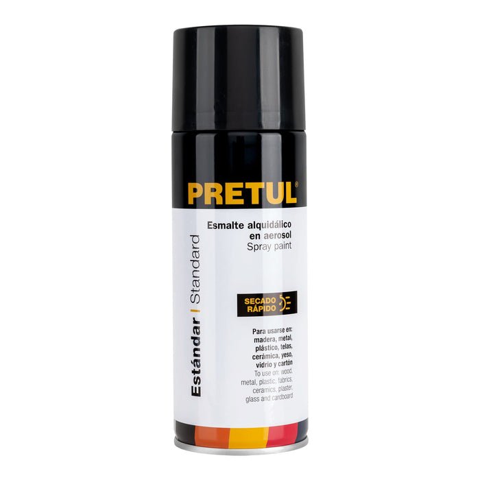 Pintura en aerosol, negro mate, 400 ml, Pretul 27172 PA-NM-P