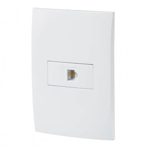 Placa armada con entrada para teléfono, línea Oslo, blanco 46541 PA-TE-OB