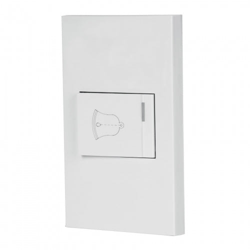 Placa armada 1 interruptor de timbre,1.5mod, Española,blanco 45604 PA-TI-EB