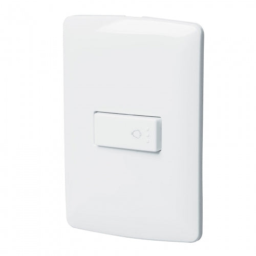 Placa armada con timbre, blanco, línea Italiana., Volteck 46465 PA-TI-IB