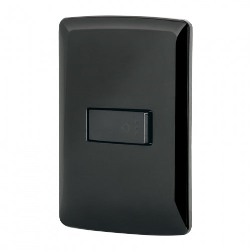 Placa armada con timbre, negro, línea Italiana, Volteck 47601 PA-TI-IN