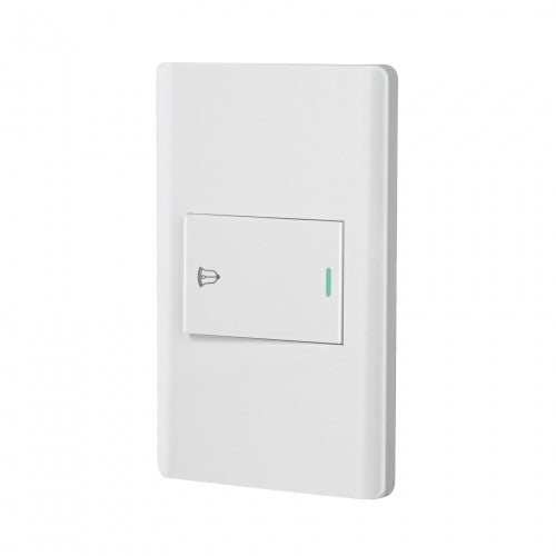 Placa armada blanca 1 interruptor de timbre 1.5 mód, Lisboa 47963 PA-TI-LB