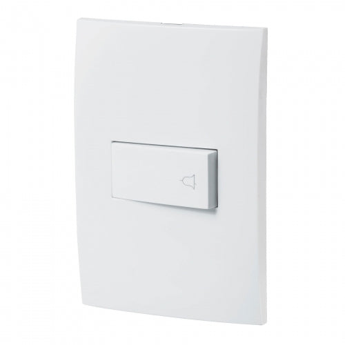 Placa armada con timbre, línea Oslo, color blanco, Volteck 46498 PA-TI-OB