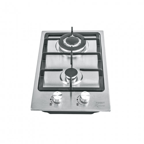 Parrilla gas empotrable 30cm, 2 quem, acero inox, Riviera 48320 PAE-302GA