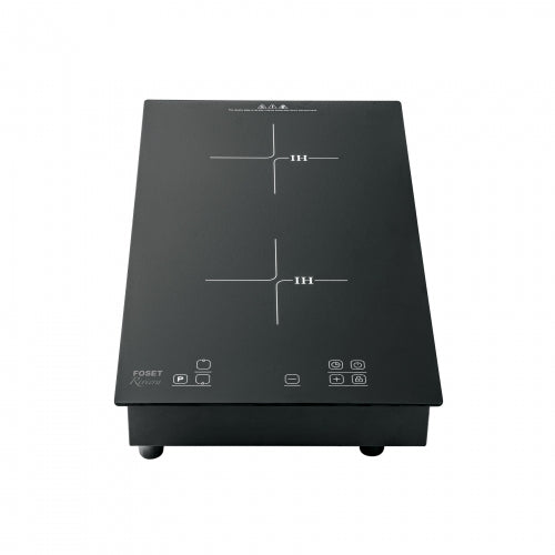 Parrilla inducción empotrable 30cm, 2 quem, vidrio, Riviera 46917 PAE-302NI