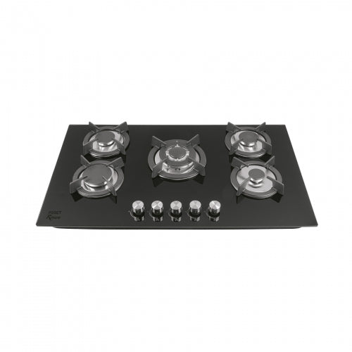Parrilla gas empotrable 90cm, 5 quem, vidrio negro, Riviera 46248 PAE-905GV