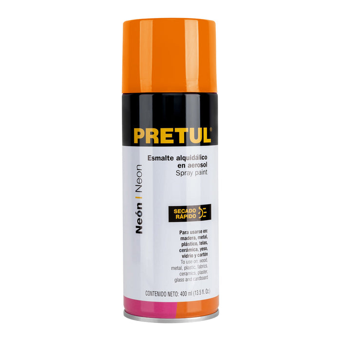 Pintura en aerosol, naranja neón, 400ml,Pretul 27005 PAF-NA-P