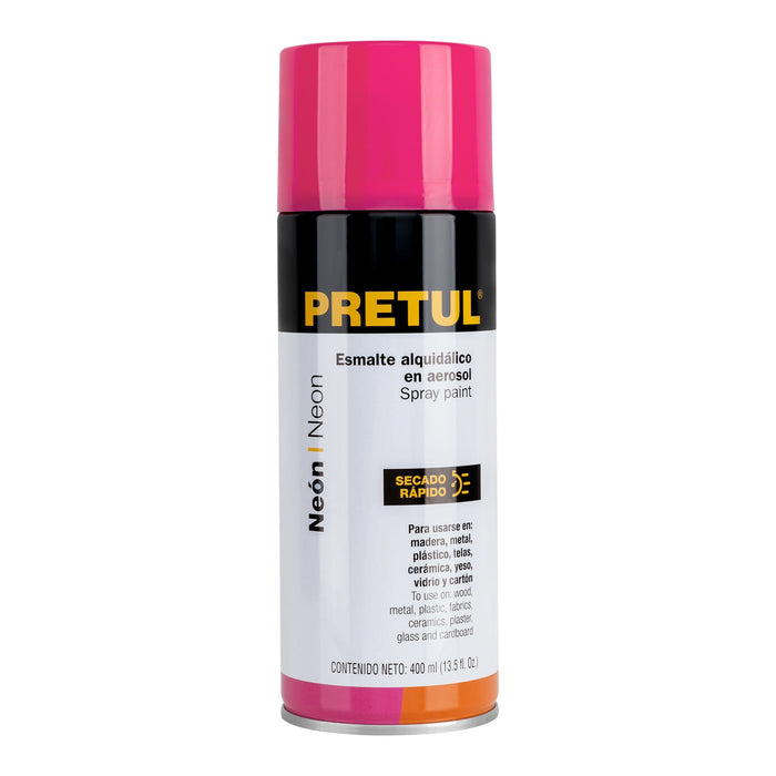 Pintura en aerosol, rosa neón, 400 ml, Pretul 27006 PAF-RS-P