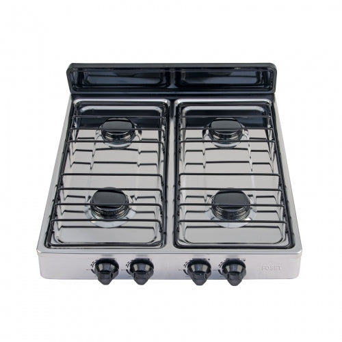 Parrilla de gas de sobreponer 4 quemadores, inox, Foset 48235 PAGA-4X