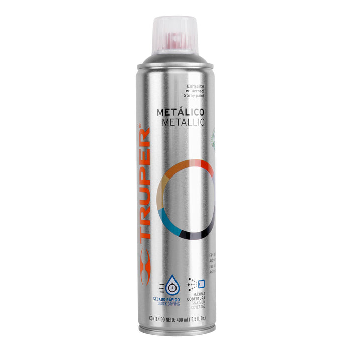 Pintura en aerosol, plata metálico, bote esbelto, 400 ml 19059 PAM-PL