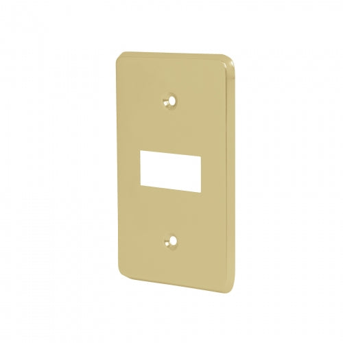 Placa 1 módulo, de aluminio, línea Económica, Volteck 46435 PASE-E