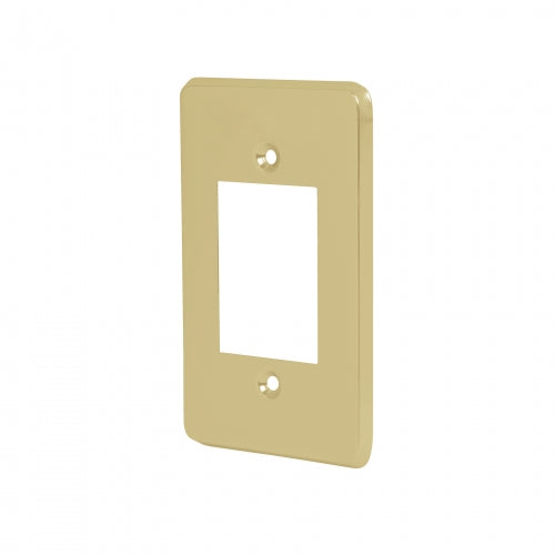 Placa 3 módulos, de aluminio, línea Económica, Volteck 46437 PATR-E