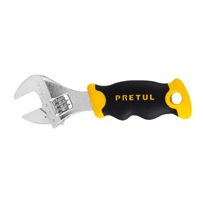 Llave ajustable (perico corto) 5' cromada con grip, Pretul 28218 PECO-5P