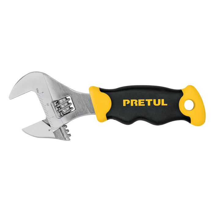 Llave ajustable (perico corto) 6' cromada con grip, Pretul 28219 PECO-6P