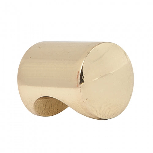 Perilla metálica estilo 'Cilindro', latón brillante, Hermex 43808 PER-032