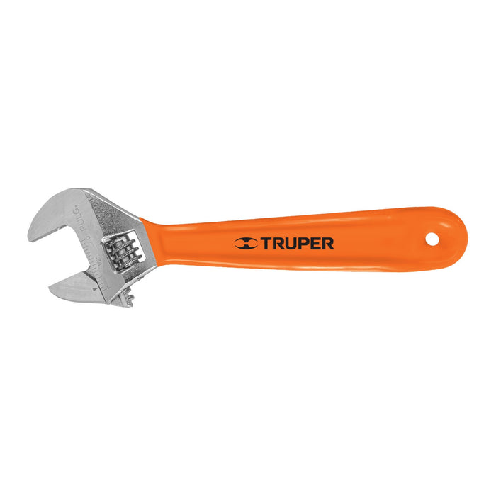 Llave ajustable (perico) 8' cromada mango de PVC, Truper 15510 PET-8X