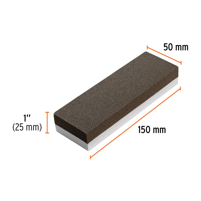 Piedra para asentar 150 mm, doble grano 150 y 240, Truper 11667 PIAS-109
