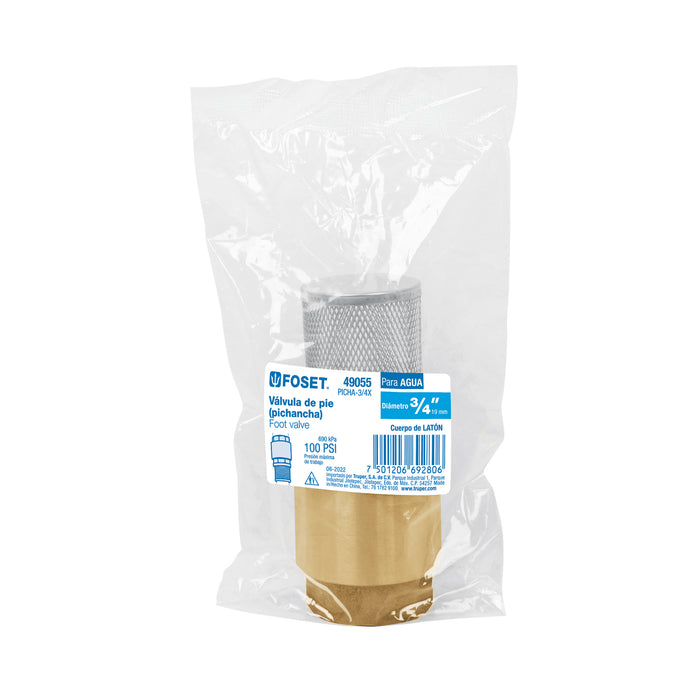 Pichancha con rejilla acero inoxidable 3/4', Foset 49055