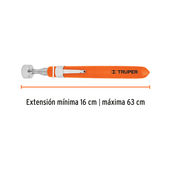Imán extensible de acero inoxidable, 3.6 kg, Truper 15325 PICK-UPX