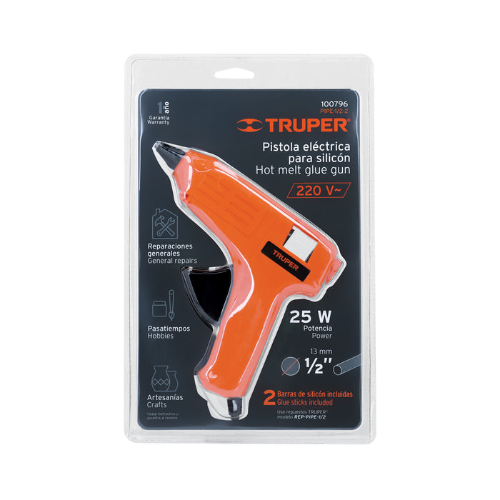 Pistola eléctrica para silicón de 1/2', 220 V, Truper Código: 100796