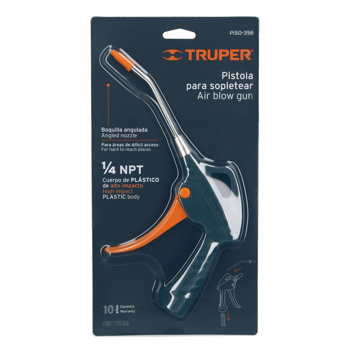 Pistola plástica para sopletear, 6', Truper 10648 PISO-358