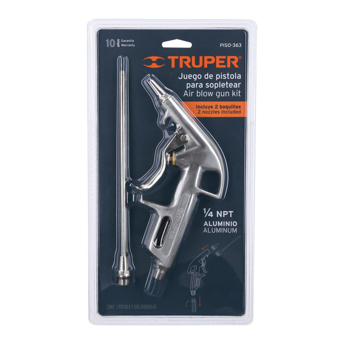 Pistola para sopletear con 2 boquillas, Truper 10647 PISO-363