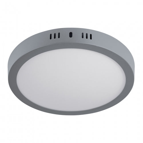 Luminario LED tipo plafón 18 W, redondo, luz de día, gris 47348 PLA-216L