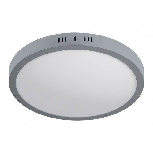 Luminario LED tipo plafón 24 W, redondo, luz de día, gris 47349 PLA-217L