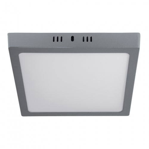 Luminario LED tipo plafón 18 W, cuadrado, luz de día, gris 47448 PLA-220L