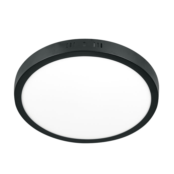 Luminario LED tipo plafón 24 W, redondo, luz de día, negro 47398