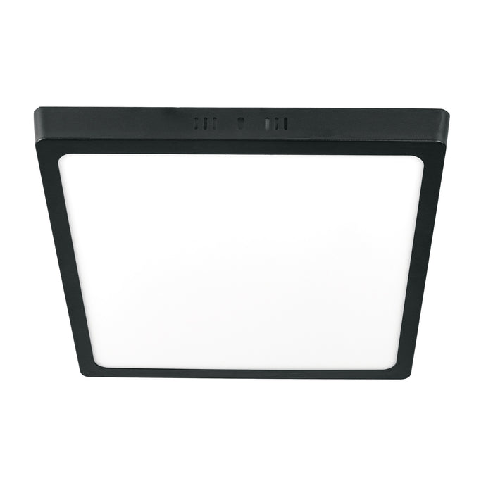 Luminario LED tipo plafón 24 W, cuadrado, luz de día, negro 47418