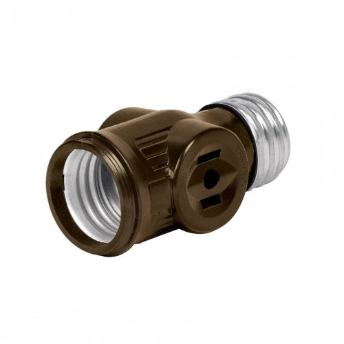 Portalámpara de baquelita, doble contacto, Volteck 46511 POBA-12