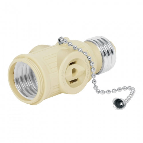 Portalámpara de baquelita, con interruptor de cadena,Volteck 46515 POBA-17