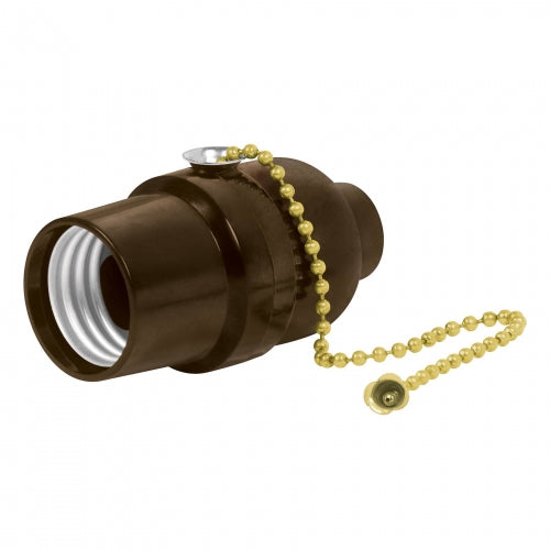 Portalámpara de baquelita, con interruptor de cadena,Volteck 46533 POBA-18